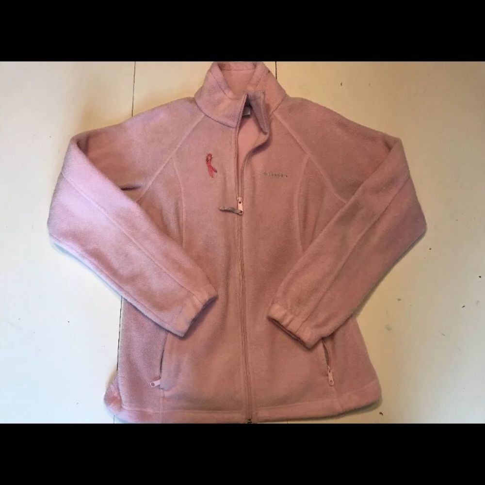 Columbia Sportswear Pink Fleece Jacket Medium